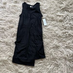NWT Go International black asymmetrical tank top dress size XS